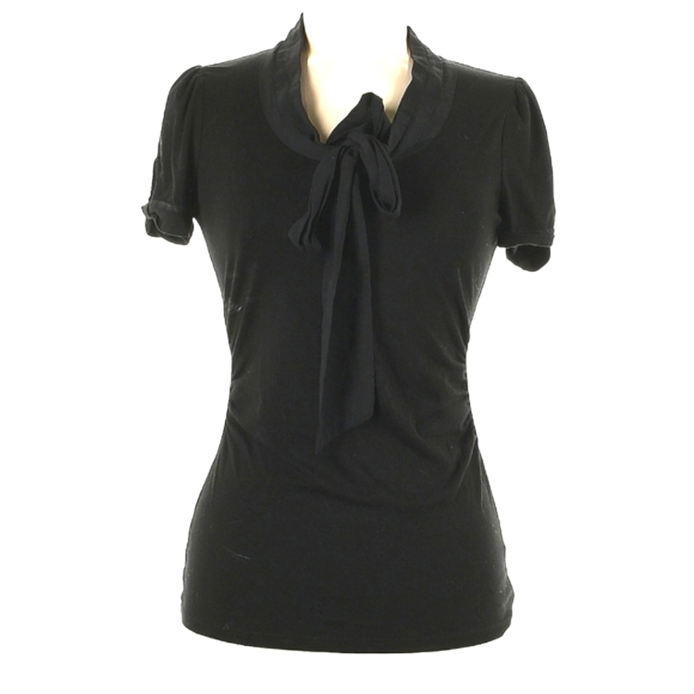 WHBM Tie Neck Blouse